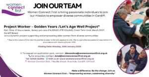 Golden Years - Project Worker Advert Jan 2026